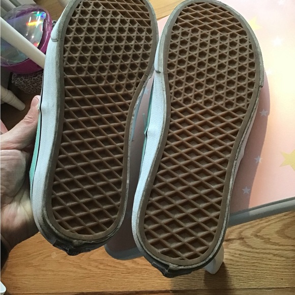 Vans Beach Glass/ True White - Mint Green Canvas Shoes - Picture 3 of 5